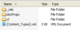 SpreasheetML file structure